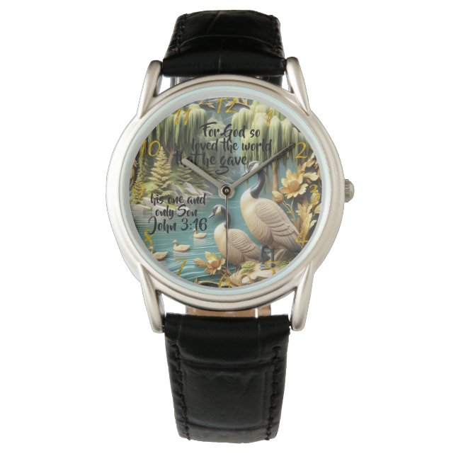 God hield zo veel van de wereld  horloge (Voorkant)