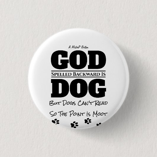 God/hond - een MisterP Button (Voorkant)