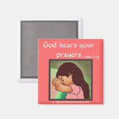 God hoort je gebeden magneet (Voorkant / Achterkant)