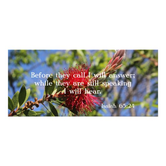 God hoort u bijbelse Kaart (Voorkant)