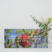 God hoort u bijbelse platte Kaart (Staand voorkant)