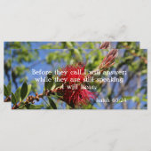 God hoort u bijbelse platte Kaart (Voorkant / Achterkant)