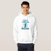 God houdt Belize Hoodie (Voorkant volledig)