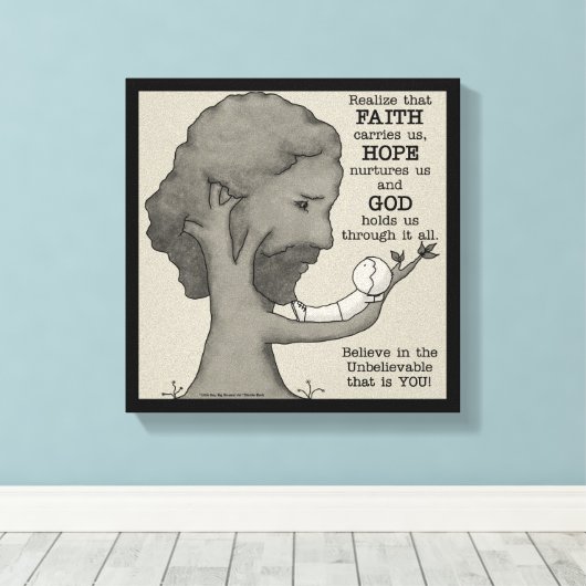 God houdt ons canvas afdruk (Insitu (Houten vloer))