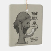 God houdt ons keramisch ornament (Rechts)