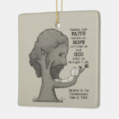 God houdt ons keramisch ornament (Links)