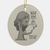 God houdt ons keramisch ornament (Links)