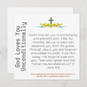 God houdt onvoorwaardelijk van je om Kaart te zien (Voorkant / Achterkant)