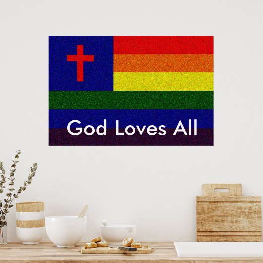 God houdt van alles poster (Keuken)