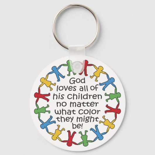 God houdt van alles sleutelhanger (Voorkant)