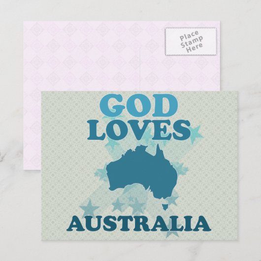 God houdt van Australië Briefkaart (Voorkant / Achterkant)