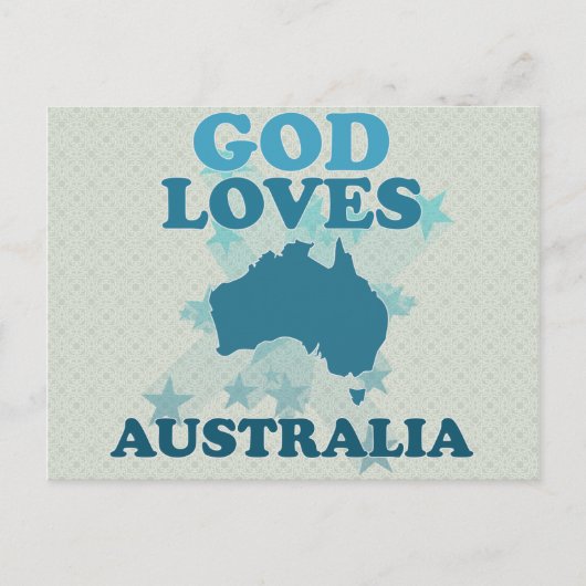 God houdt van Australië Briefkaart (Voorkant)