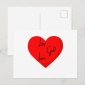 God houdt van Briefkaart (Voorkant / Achterkant)