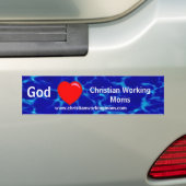 God houdt van Christelijke Working Moms Bumperstic Bumpersticker (Op auto)