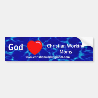 God houdt van Christelijke Working Moms Bumperstic Bumpersticker