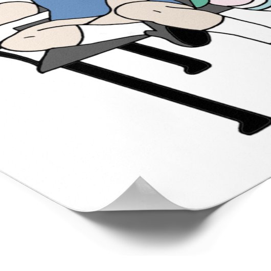 God houdt van dat je hem aantrekt poster (Hoek)