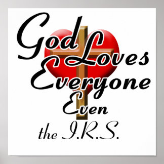 God houdt van de IRS! Poster