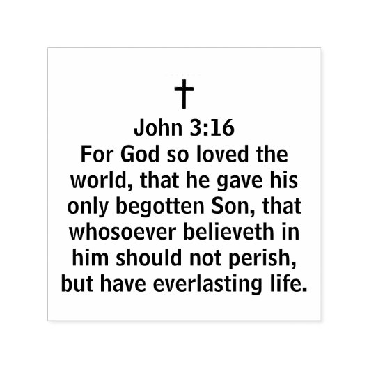 God houdt van de wereld Johannes 3:16 Zelfinktende Stempel (Design)