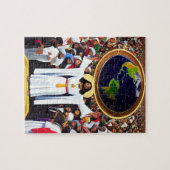 God houdt van de World II Christelijke kunst puzze Legpuzzel (Horizontaal)