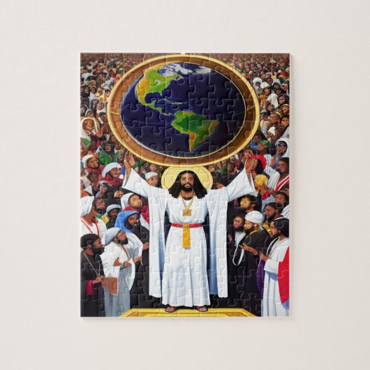 God houdt van de World II Christelijke kunst puzze Legpuzzel (Verticaal)