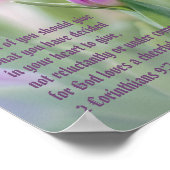 "God houdt van een vrolijke Giver" 2 Korinthiërs 9 Poster (Hoek)