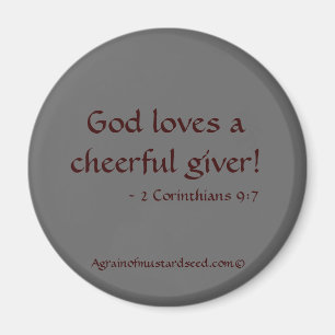 God houdt van een vrolijke giver magneet