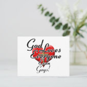 God houdt van Gays! Briefkaart (Staand voorkant)