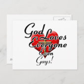 God houdt van Gays! Briefkaart (Voorkant / Achterkant)