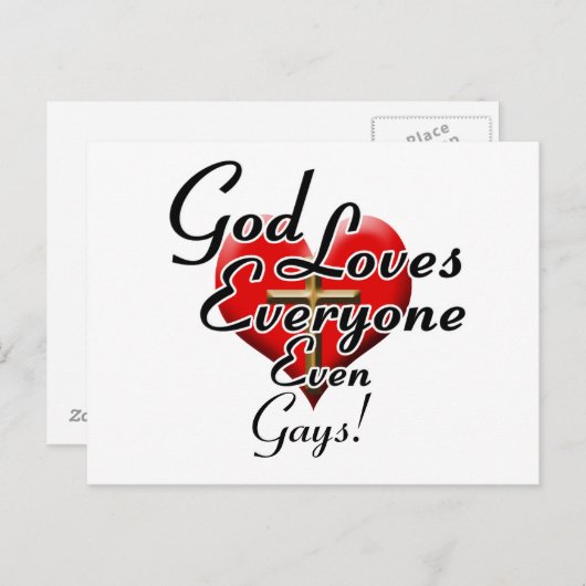 God houdt van Gays! Briefkaart (Voorkant / Achterkant)