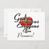 God houdt van gevangenen! briefkaart (Voorkant / Achterkant)