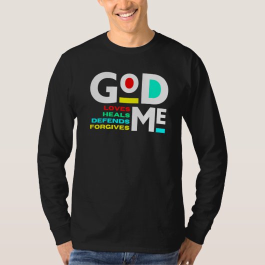 God houdt van hellingen verdedigt Christelijke Man T-shirt (Voorkant)