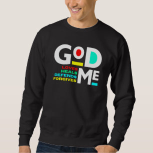 God houdt van hellingen verdedigt Christelijke Man Trui