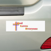 God houdt van iedereen Bumpersticker (Op auto)