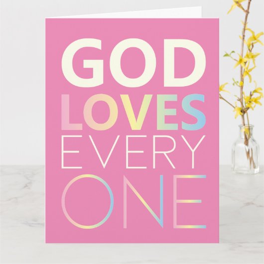 God houdt van iedereen kaart (Gele Bloem)