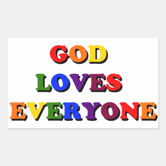 God houdt van iedereen Stickers (Voorkant)