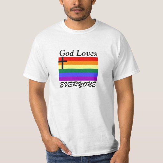 God houdt van iedereen t-shirt (Voorkant)