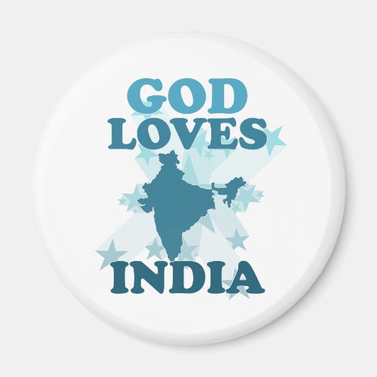 God houdt van India Magneet (Voorkant)
