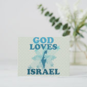 God houdt van Israël Briefkaart (Staand voorkant)