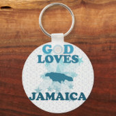 God houdt van Jamaica Sleutelhanger (Voorkant)