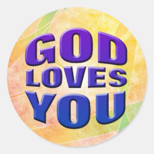 God houdt van je #2 ronde sticker