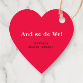 God houdt van je bessen veel aardbeien hart bedankjes labels (Achterkant)