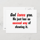 God houdt van je. briefkaart (Voorkant / Achterkant)