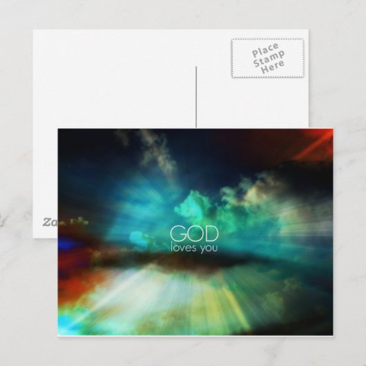GOD houdt van je Briefkaart (Voorkant / Achterkant)