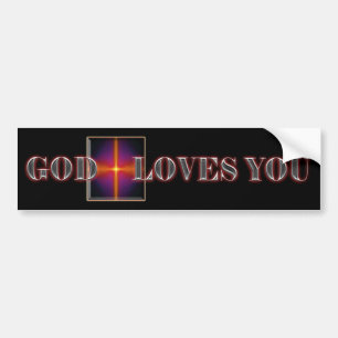 God houdt van je Bumpersticker
