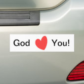 God houdt van je! bumpersticker (Op auto)