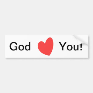 God houdt van je! bumpersticker
