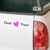 God houdt van je! bumpersticker (Op Truck)