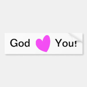 God houdt van je! bumpersticker