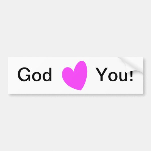 God houdt van je! bumpersticker (Voorkant)