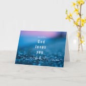 God houdt van je, Christelijke aangepaste gevouwen Kaart (Gele Bloem)